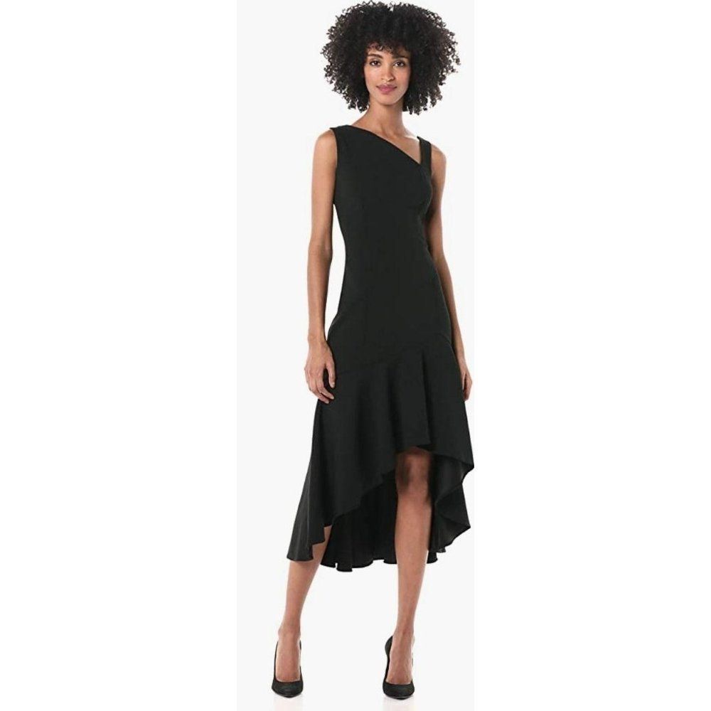 Calvin Klein Sleeveless Asymmetrical Neckline Dres